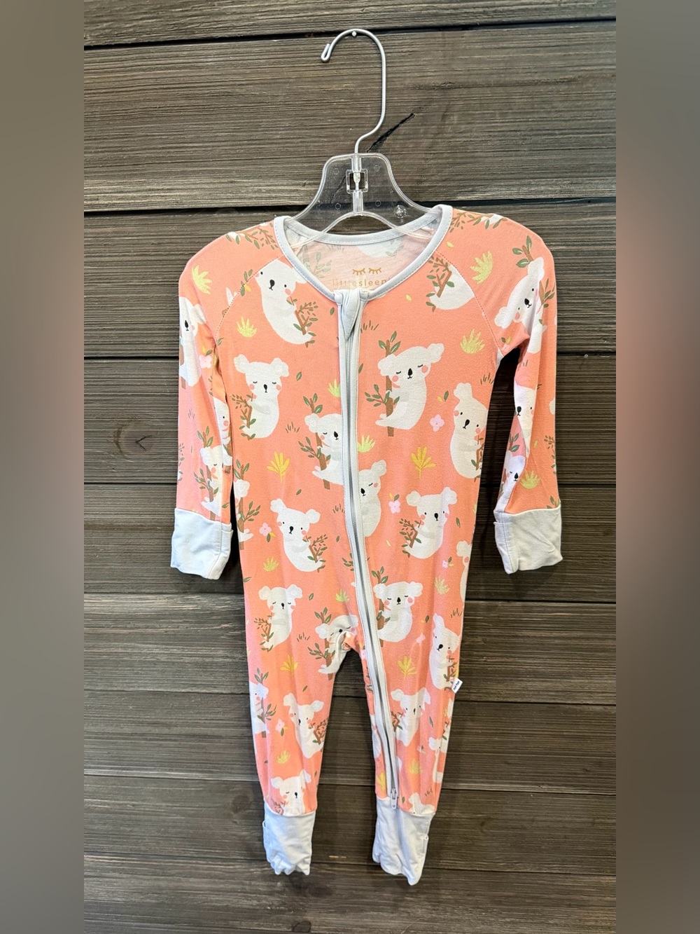 Little Sleepies Zip Up Footie Size 6/12months
